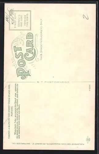 AK Panama City, Taking a Bath in the Streets from Stand Pipe