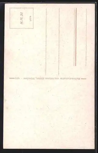 AK Moorbad, nacktes Fräulein wird vom Schlamm befreit