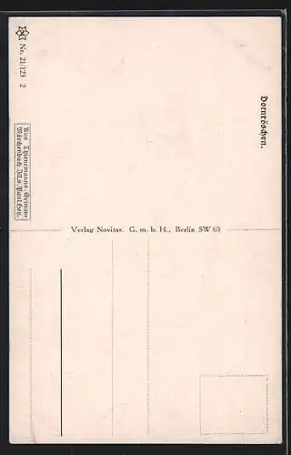 Künstler-AK Paul Hey: Dornröschen, Ritter & Wachen schlafen vor dem Schlosstore