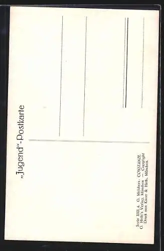 Künstler-AK G. Hirth`s Verlag, Serie: XXII, 6., Junges Mädchen mit roten Schuhen