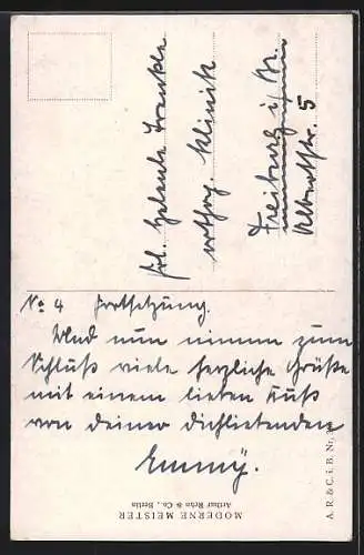 Künstler-AK Ludwig von Zumbusch: Hans'l, kleiner Junge mit grosser Frucht