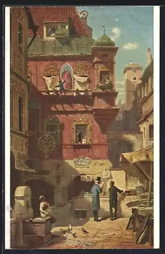 Künstler-AK Carl Spitzweg: Der Antiquar