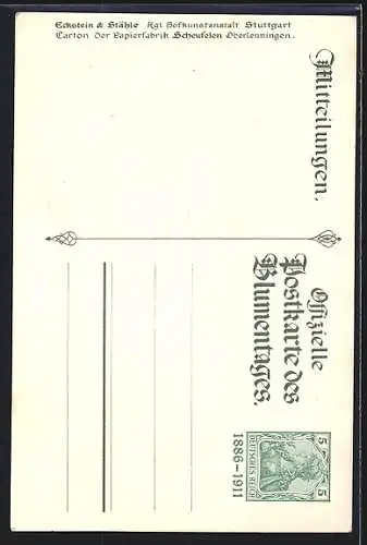 AK Das Württembergische Königspaar, Silber-Hochzeit, 8.4.1911, Nelken, 1886-1911