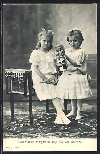 AK Prinzessinnen Margarethe und Alix von Sachsen