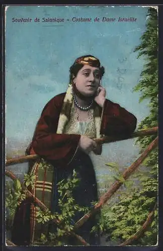 AK Salonique / Saloniki, Costume de Dame Israélite, Jüdin in Tracht