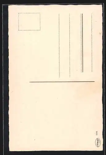 AK Mädchen mit Mandoline auf einer Mauer, Katze, Mond