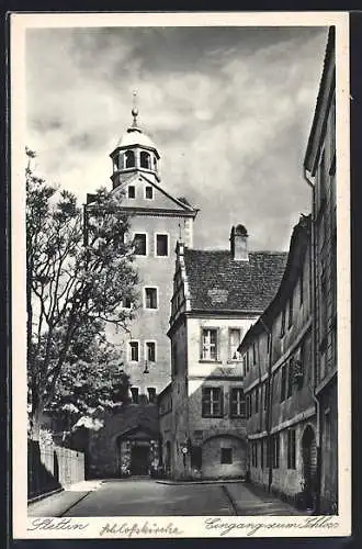 AK Stettin, Eingang zum Schloss