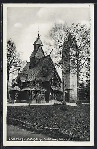 AK Brückenberg, Ansicht der Kirche Wang