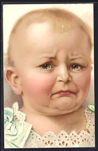 AK Gesicht von einem weinenden Kleinkind