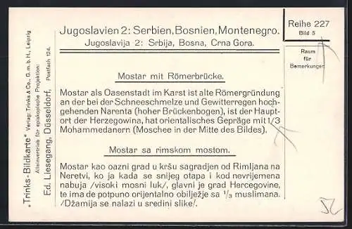 AK Mostar, Partie an der Römerbrücke