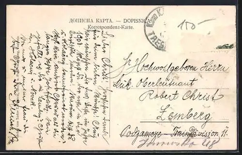 AK Trebinje, Gesamtansicht aus der Vogelschau