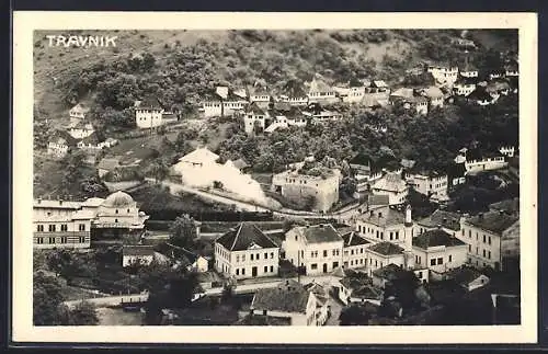AK Travnik, Teilansicht aus der Vogelschau