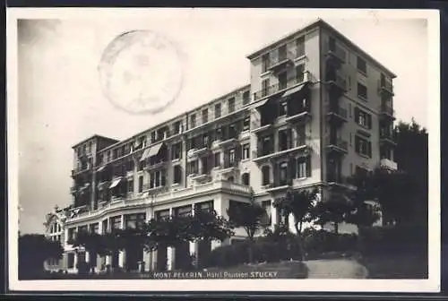 AK Vevey, Mont Pélerin, Weg zum Hotel du Parc