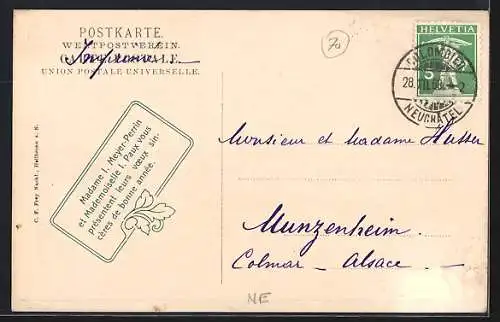 AK Colombier /Neuchatel, Vue generale, Clos de Sapins