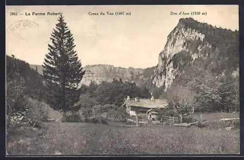 AK La Ferme Robert, Ansicht mit Creux du Van