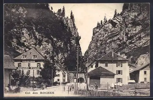 AK Col des Roches, Strassenansicht, Vins en Gros Edouard Picard