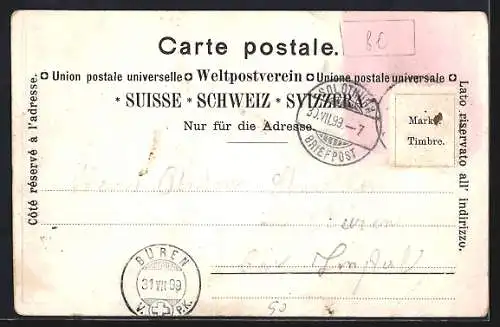 Künstler-AK Dornach / Solothurn, Schlachtfeier 1899, Rückkehr der Solothurner von Dornach und Fortsetzung der Kirchweih