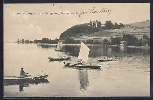 AK Arenenberg, Ortsansicht vom Landungssteg Mannenbach