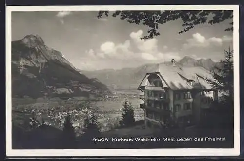 AK Mels, Kurhotel Waldheim mit Teilansicht vom Ort