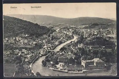 AK Baden, Panorama mit Flusspartie