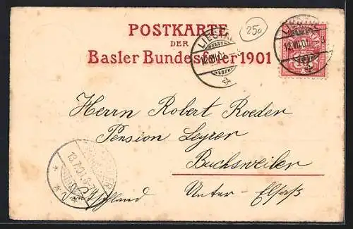 AK Basel, Festspeil 1901, Andfahrergruppe