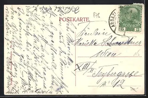 AK Abbazia, Urlauber im Seebad Angolina