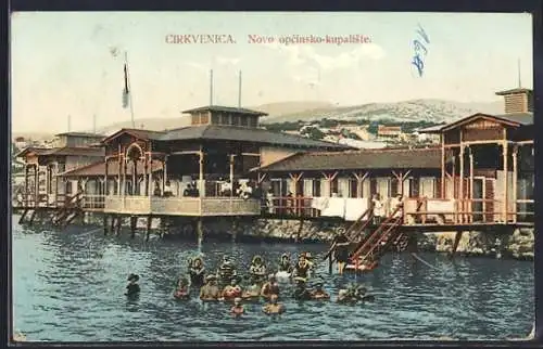 AK Crikvenica, neue Badeanstalt