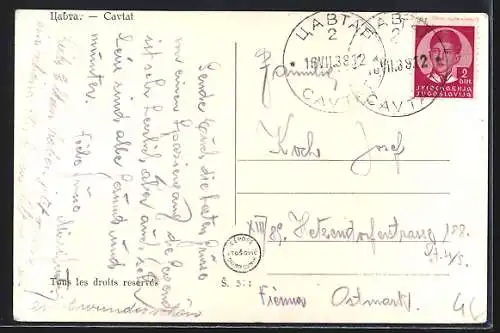 AK Cavtat, Panoramablick über die Stadt