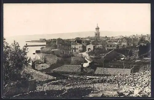 AK Krk, Ortsansicht an der Küste