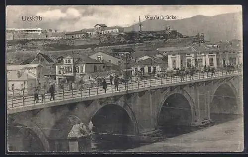 AK Skoplje / Ueskueb, Wardarbrücke