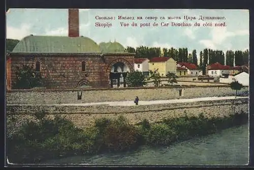 AK Skoplje, Vue du pont de Car Douchan du côté nord