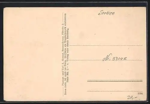 AK Veles, Hufschmiede mit Stadtpanorama