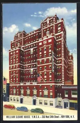 AK New York, NY, William Sloane House Y. M. C. A. 356 West 34th Street