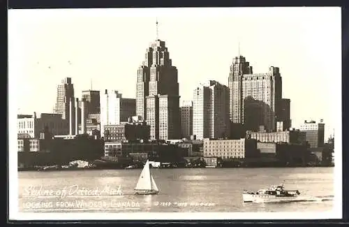 AK Detroit, MI, Skyline, seen from Windsor, Canada