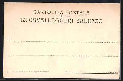 AK 12° Cavalleggeri Saluzzo, italienisches Kavallerie-Regiment