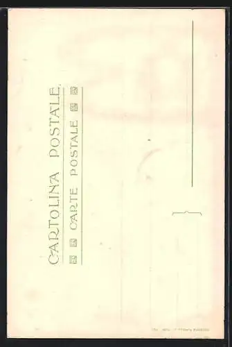 Künstler-AK Dragoni del Re, Genova-Cavalleria, italienisches Kavallerie-Regiment, Fahne