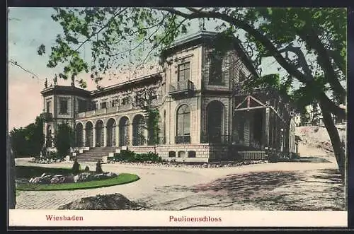 AK Wiesbaden, Ansicht vom Gasthaus Paulinenschloss