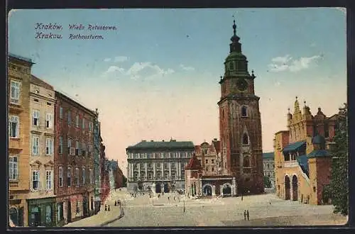 AK Krakau-Krakow, Partie am Rathausturm