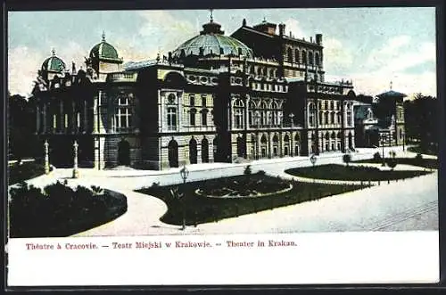 AK Krakau, Theater mit Strassenpartie