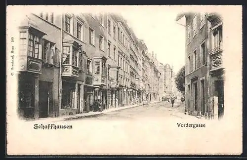 AK Schaffhausen, Blick in die Vordergasse-Strasse