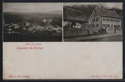 AK Cornol, Boulangerie, Epicerie Paul Straehl, Milieu du village