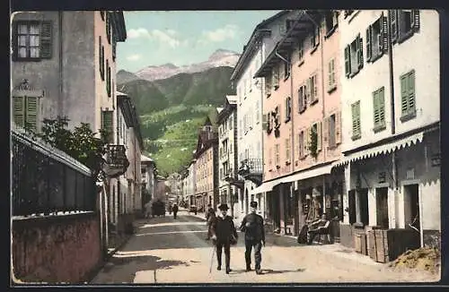 AK Airolo, Ferrovia dei Gottardo, Strassenpartie