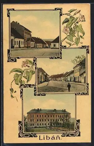AK Libán, Strassenpartie, Gebäudeansicht