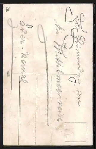 AK Canal des Suez, Ansicht des Kanals, Statue