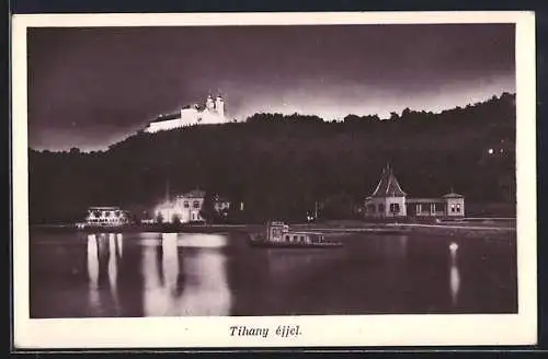 AK Tihany, Ortsansicht bei Nacht