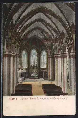 AK Köszeg, Jezus Szent Szive templomanak belseje