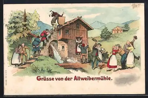 AK Cleebronn, Grüsse von der Altweibermühle