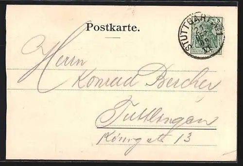 Künstler-AK Ulm / Donau, Partie am Zunder-Thörchen