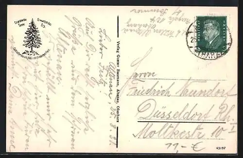 AK Altenau /Oberharz, Hotel Rathaus, hier wohnte Goethe auf seiner Harzreise 1777