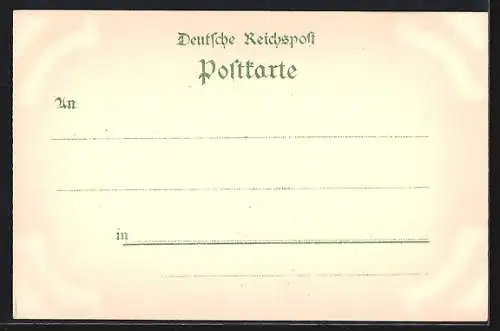 Lithographie Celle, Schloss, Aller von der Lachtehäuser Strasse, Karolinen-Mathilden-Denkmal